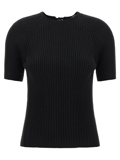 Cárdigan de algodón negro Tory Burch