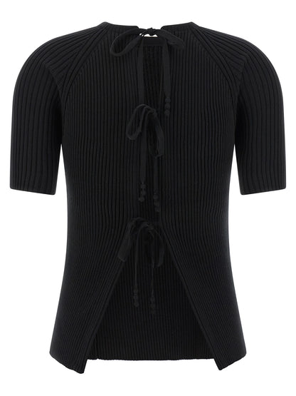 Cárdigan de algodón negro Tory Burch