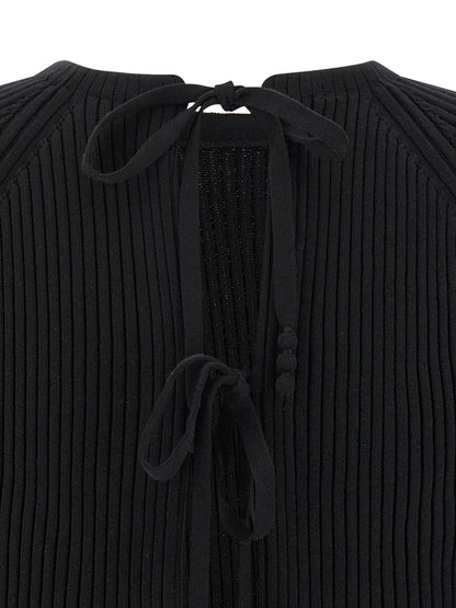 Cárdigan de algodón negro Tory Burch