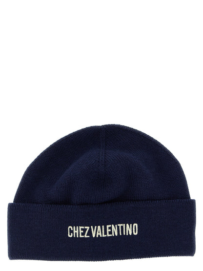Valentino Garavani Gorro De Algodón Azul Talla Regular