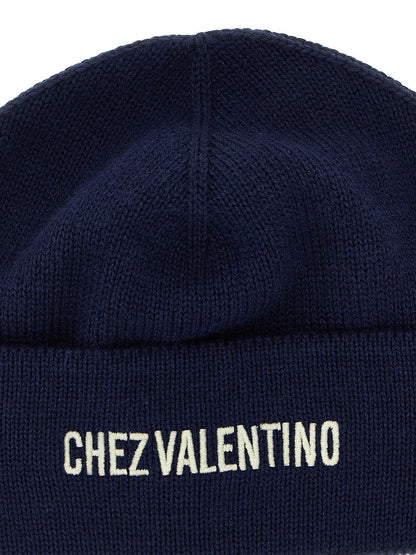 Valentino Garavani Gorro De Algodón Azul Talla Regular