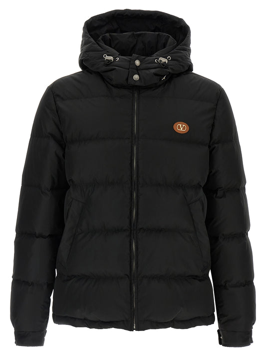 Chaqueta larga Valentino Garavani de poliamida negra