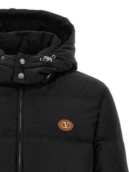 Chaqueta larga Valentino Garavani de poliamida negra