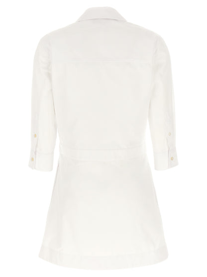 Vestido corto blanco de algodón Gucci