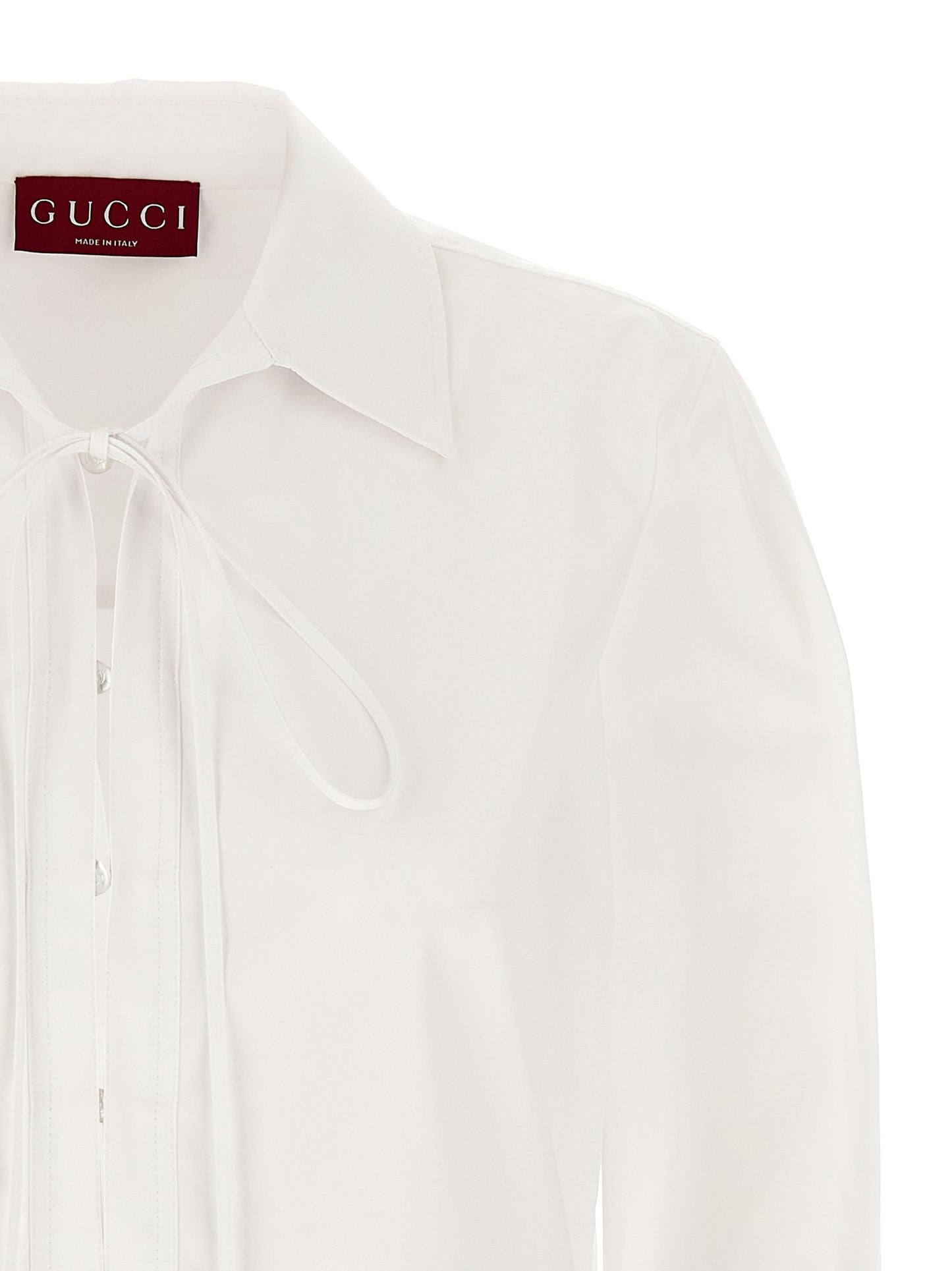 Vestido corto blanco de algodón Gucci