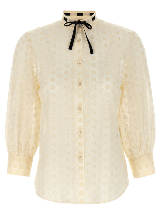 Blusa de algodón blanca Valentino Garavani