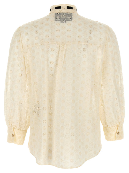 Blusa de algodón blanca Valentino Garavani