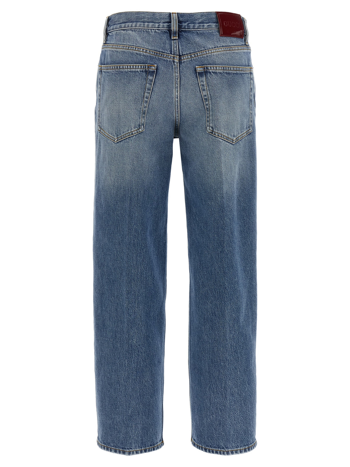 Jean droit Gucci en coton bleu
