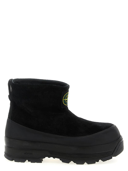 Botines De Goma Negra Stone Island De Calzado Urbano