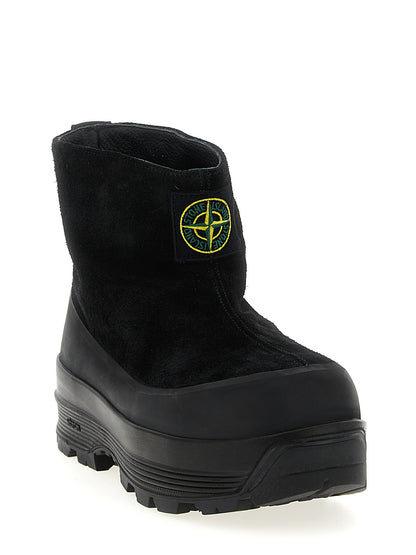 Botines De Goma Negra Stone Island De Calzado Urbano