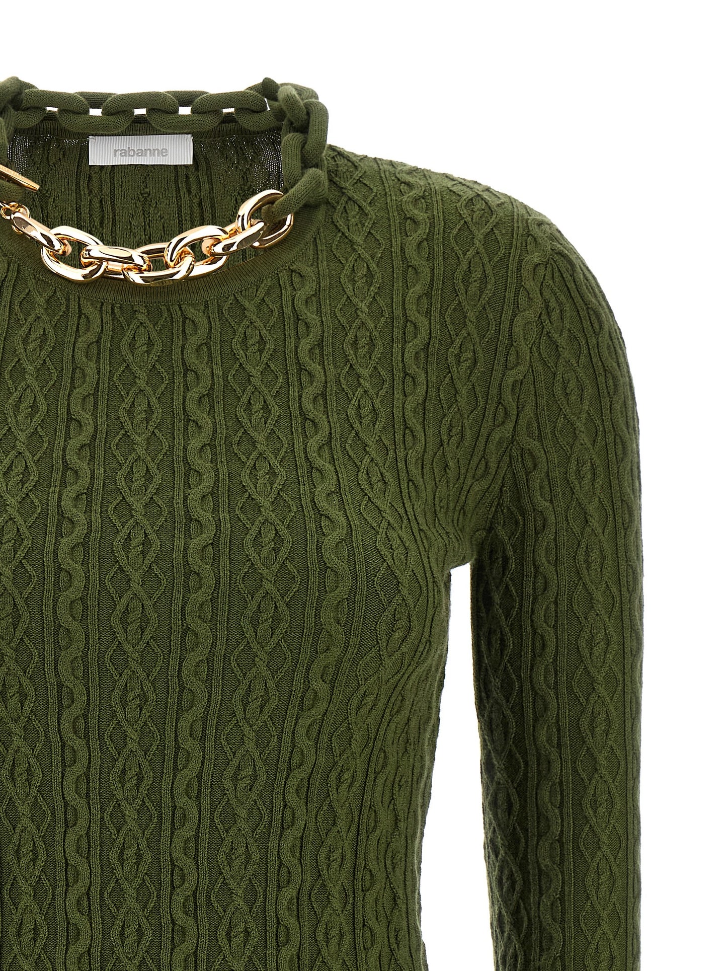 Cárdigan bicolor de lana Paco Rabanne