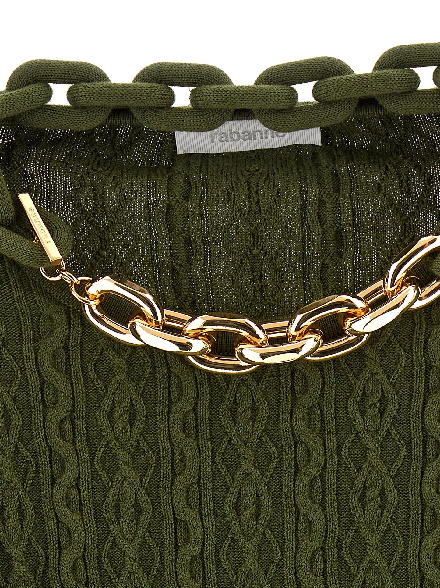 Cárdigan bicolor de lana Paco Rabanne