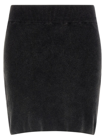 Alexander Wang Falda Larga de Algodón Negra
