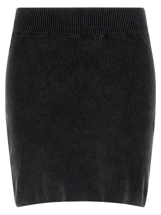 Alexander Wang Falda Larga de Algodón Negra