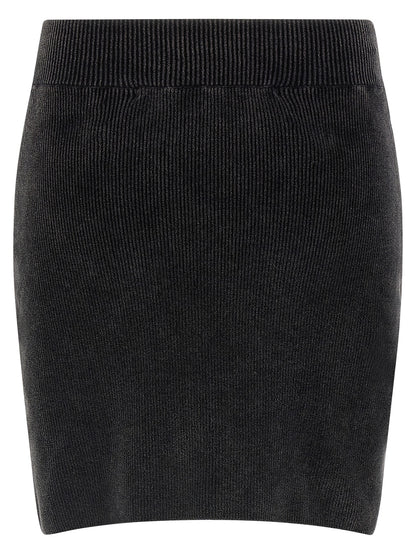 Alexander Wang Falda Larga de Algodón Negra