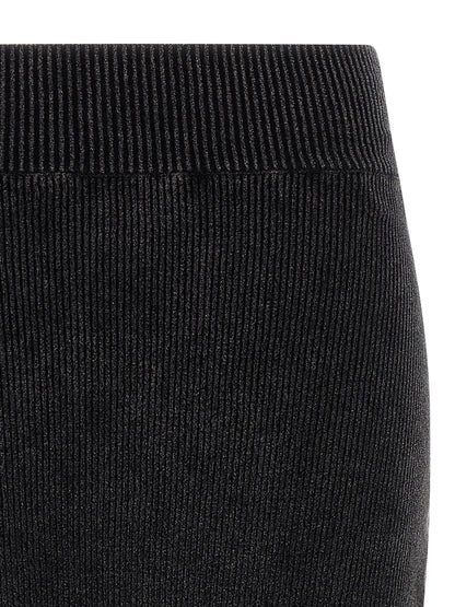 Alexander Wang Falda Larga de Algodón Negra