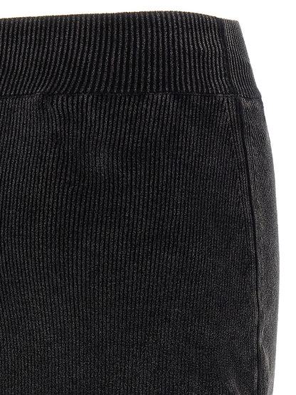 Alexander Wang Falda Larga de Algodón Negra