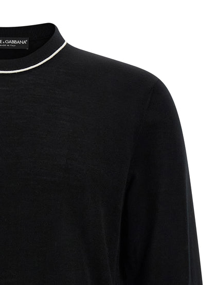 Cardigan Dolce & Gabbana noir en plumes de marabout