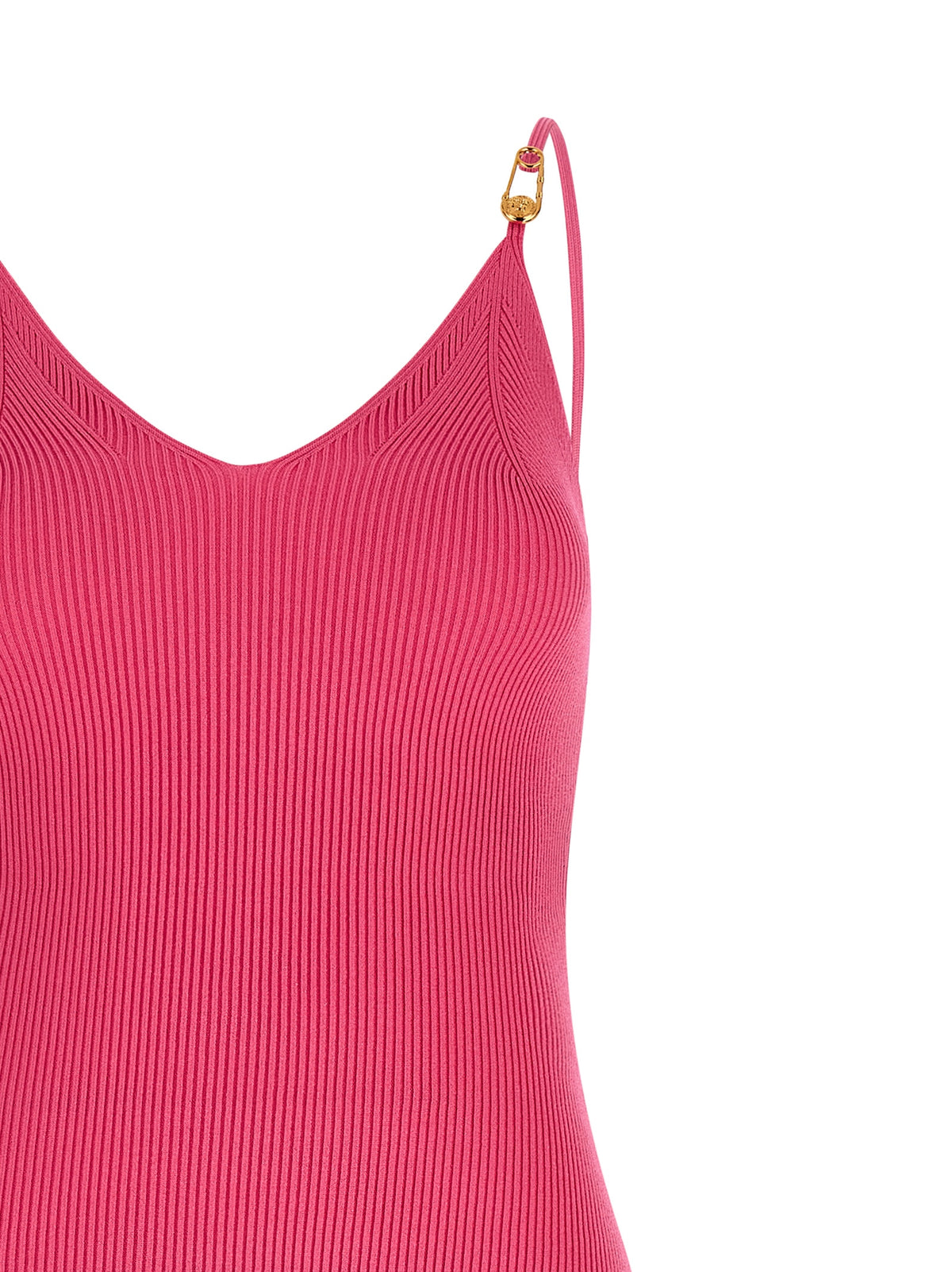Vestido Midi De Visco Fucsia Versace Para Mujer Casual