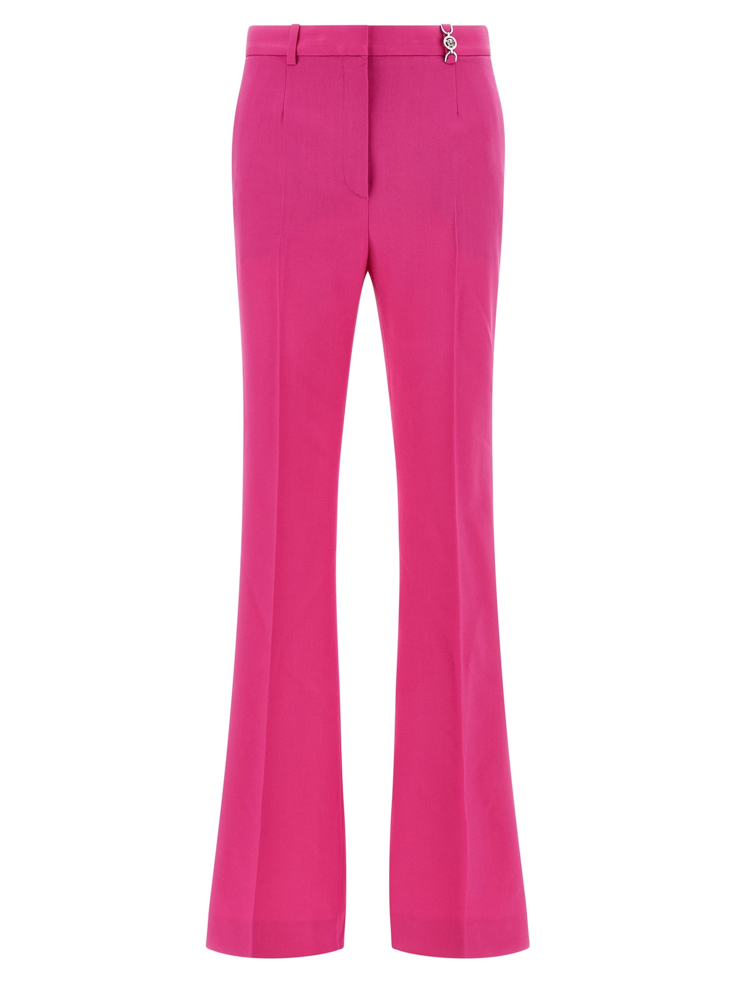 Pantalones acampanados Versace de lana virgen fucsia