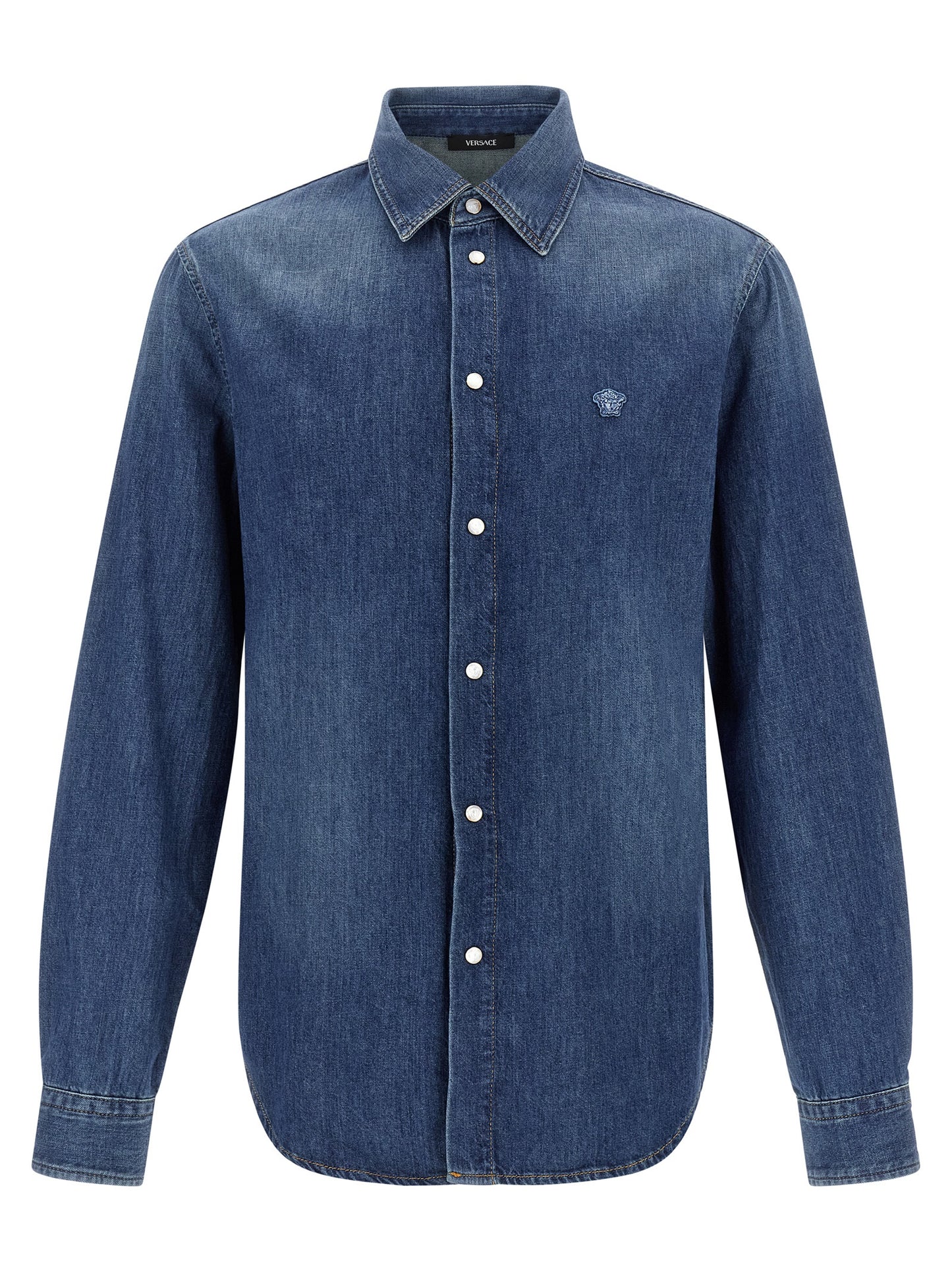 Blusa Versace de algodón azul