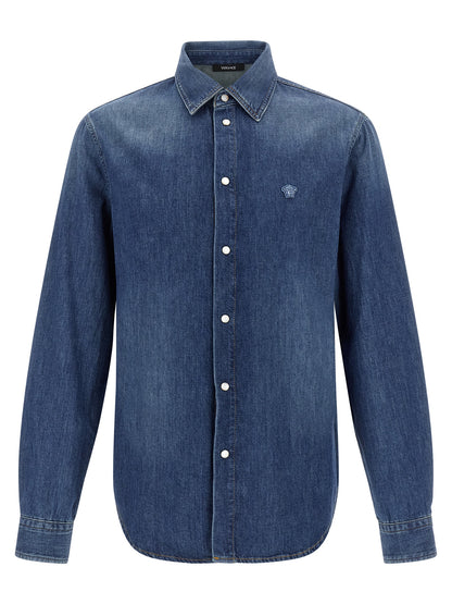 Blusa Versace de algodón azul