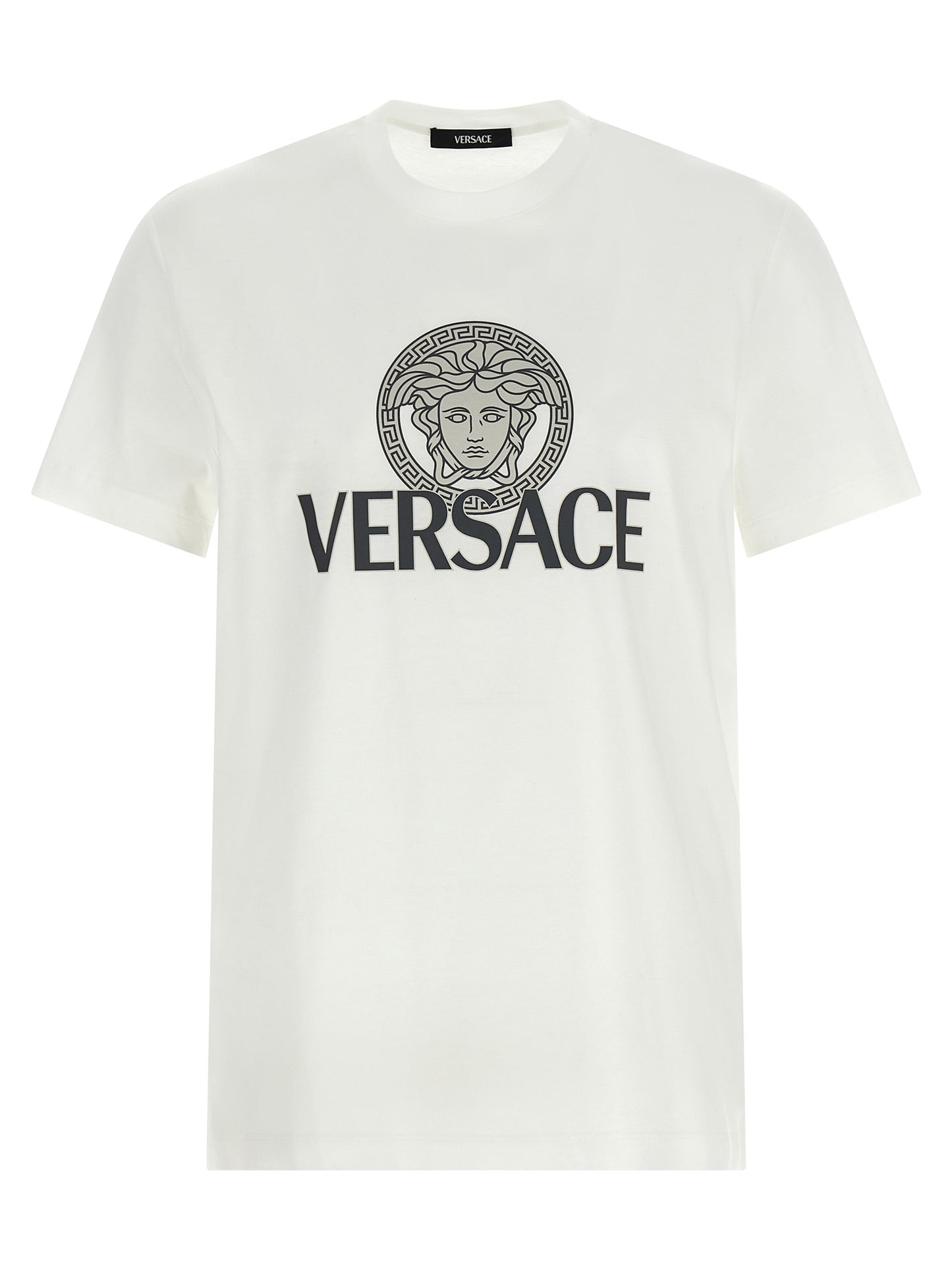 Camiseta de algodón bicolor Versace