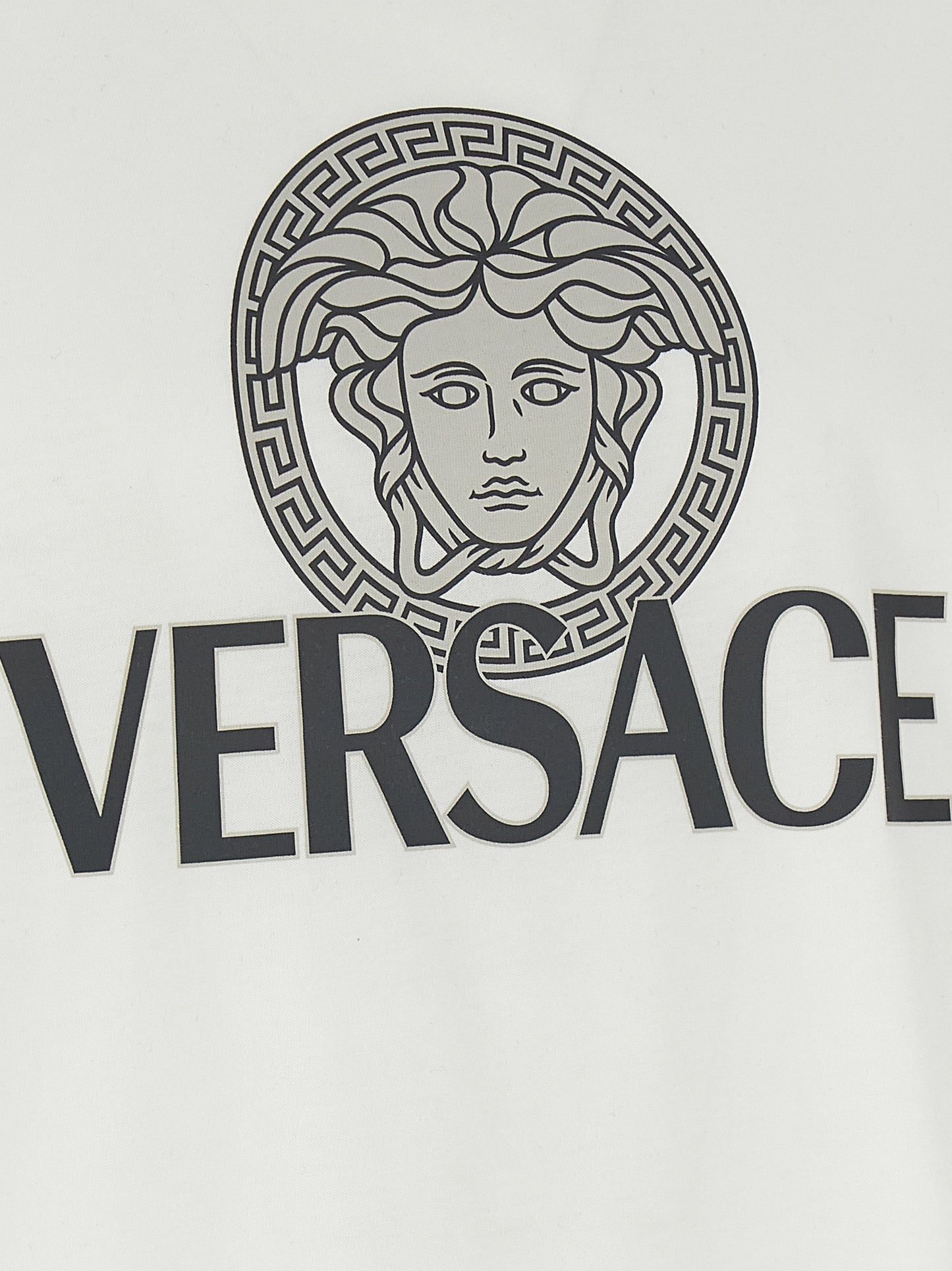 Camiseta de algodón bicolor Versace