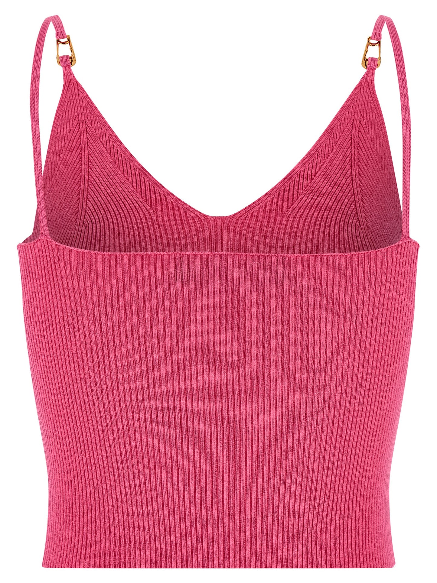 Camiseta sin mangas de viscosa fucsia Versace