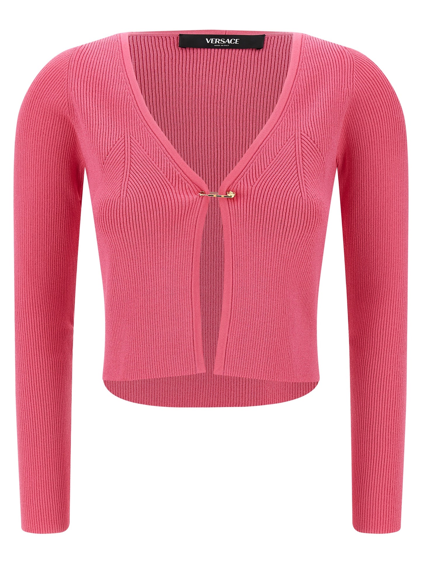 Cardigan en viscose fuchsia Versace