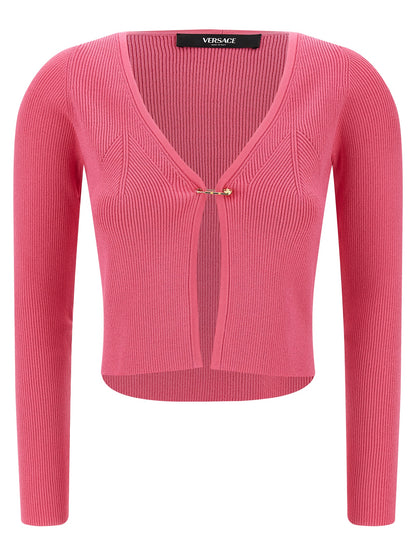 Cardigan en viscose fuchsia Versace