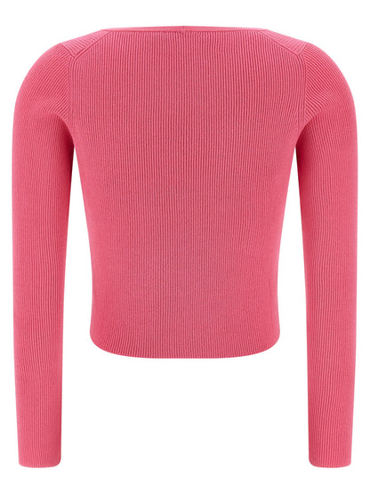Cardigan en viscose fuchsia Versace