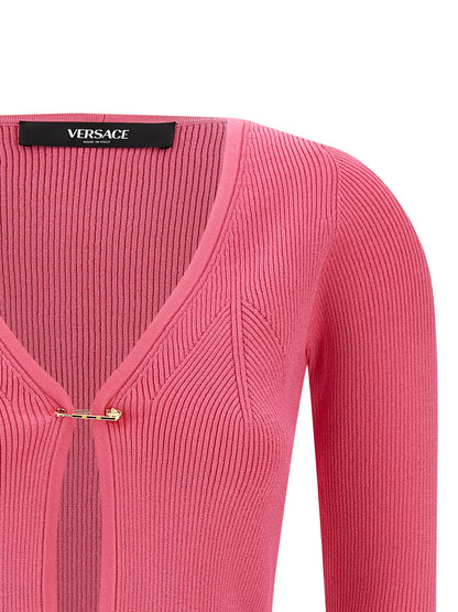 Cardigan en viscose fuchsia Versace
