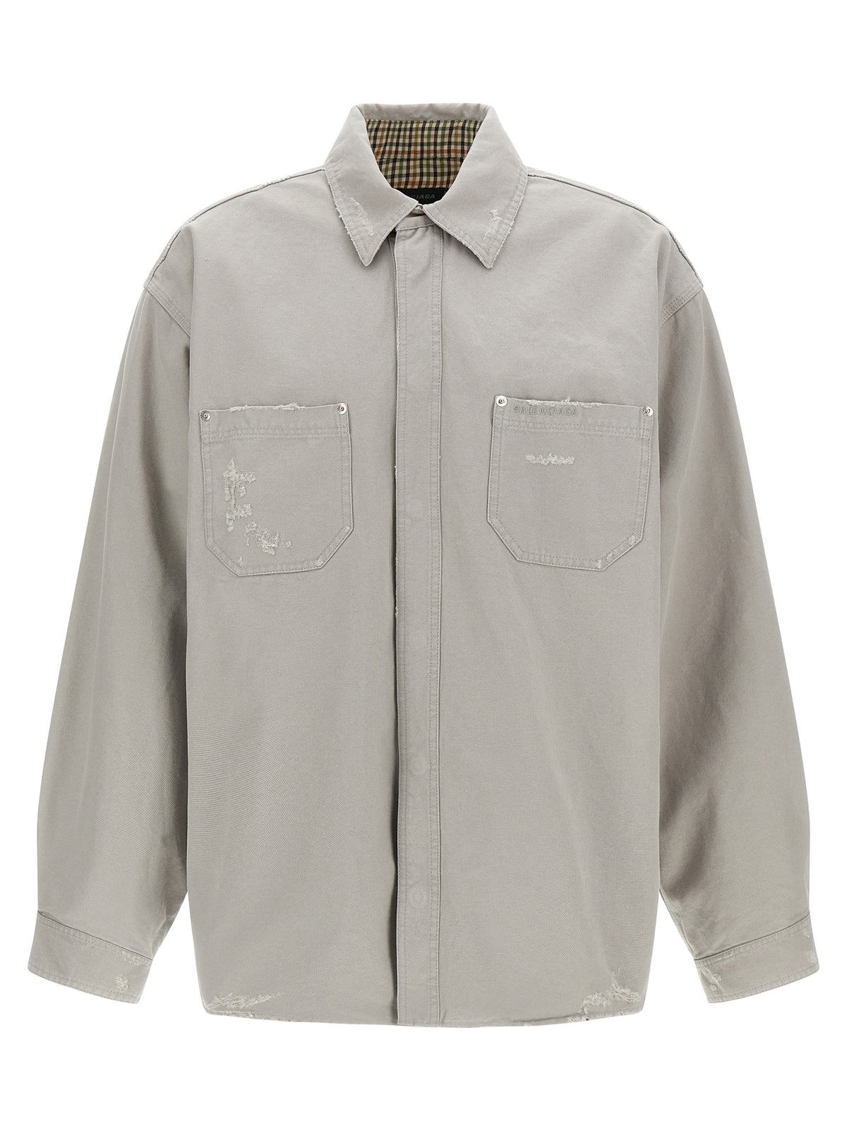 Balenciaga Modern Style Cotton Blouse in Gray