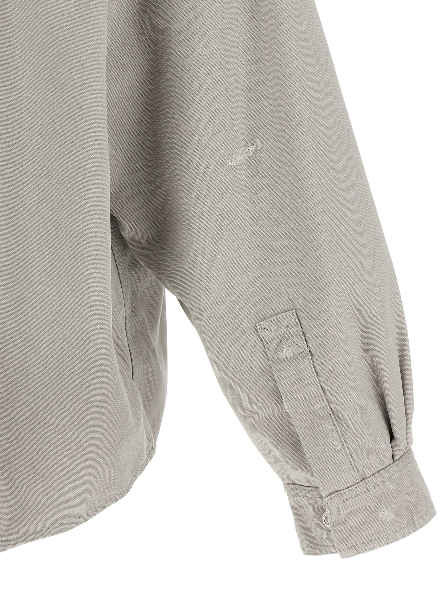 Balenciaga Modern Style Cotton Blouse in Gray