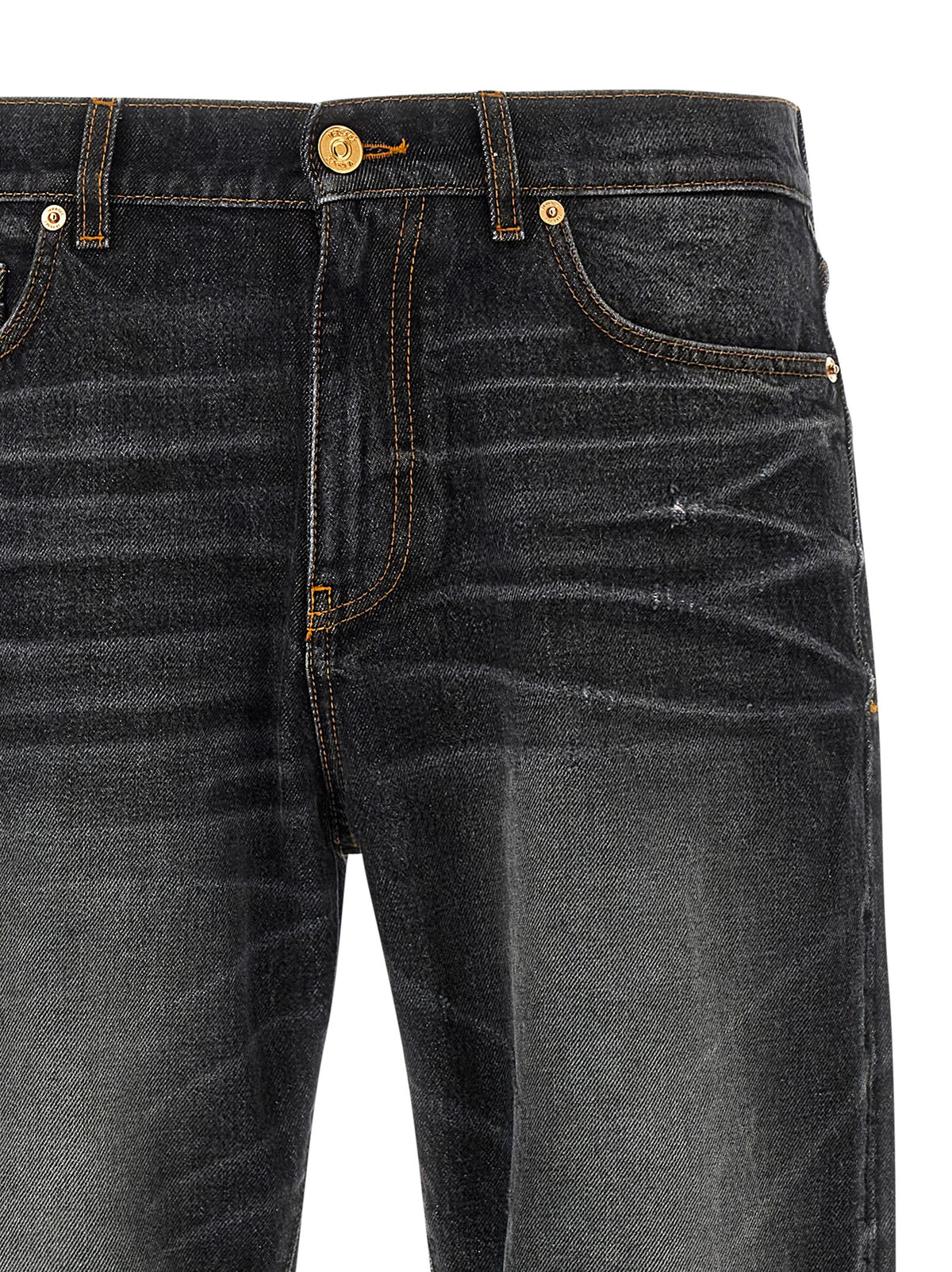 Versace Jeans droits classiques en coton noir