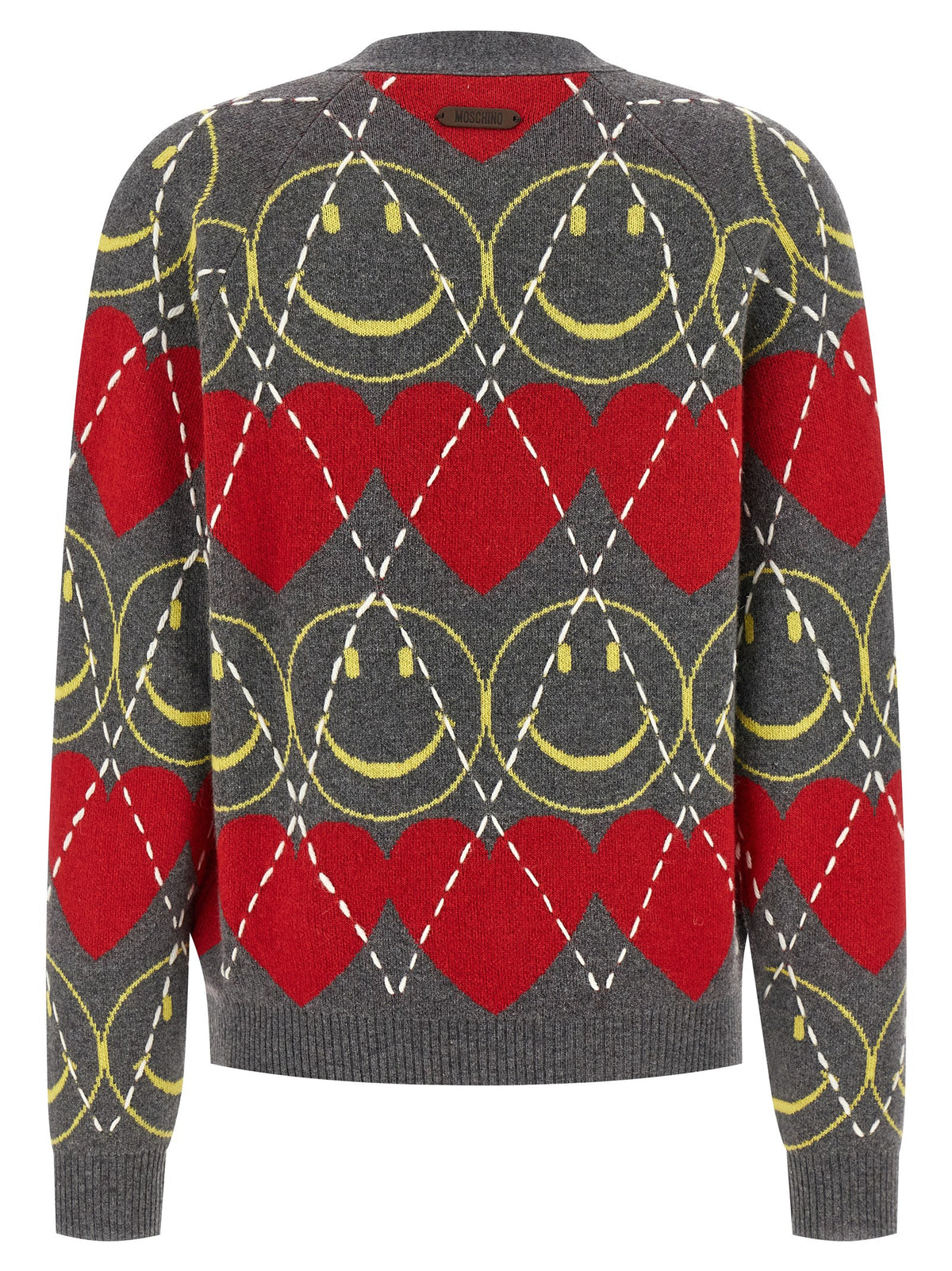 Cardigan en laine multicolore Moschino