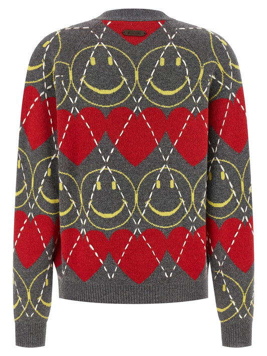 Moschino Multicolor Wool Cardigan