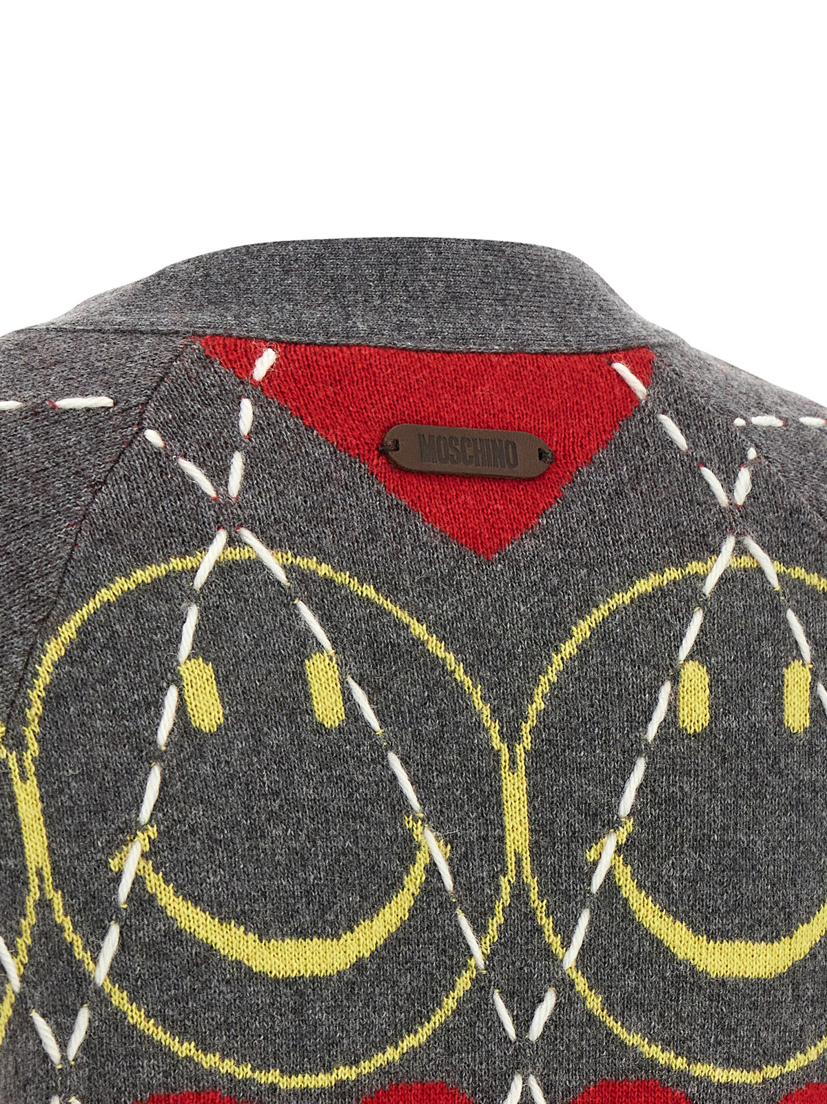 Cardigan en laine multicolore Moschino