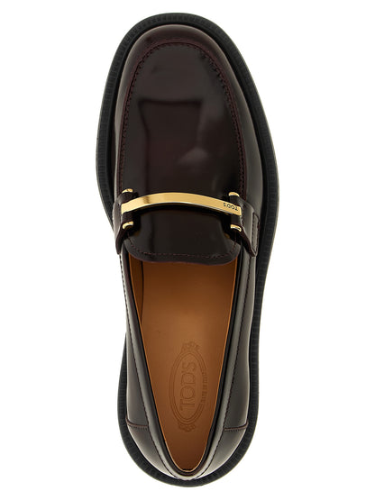 Mocasines Sin Cordones De Piel De Becerro Bordó Tod's