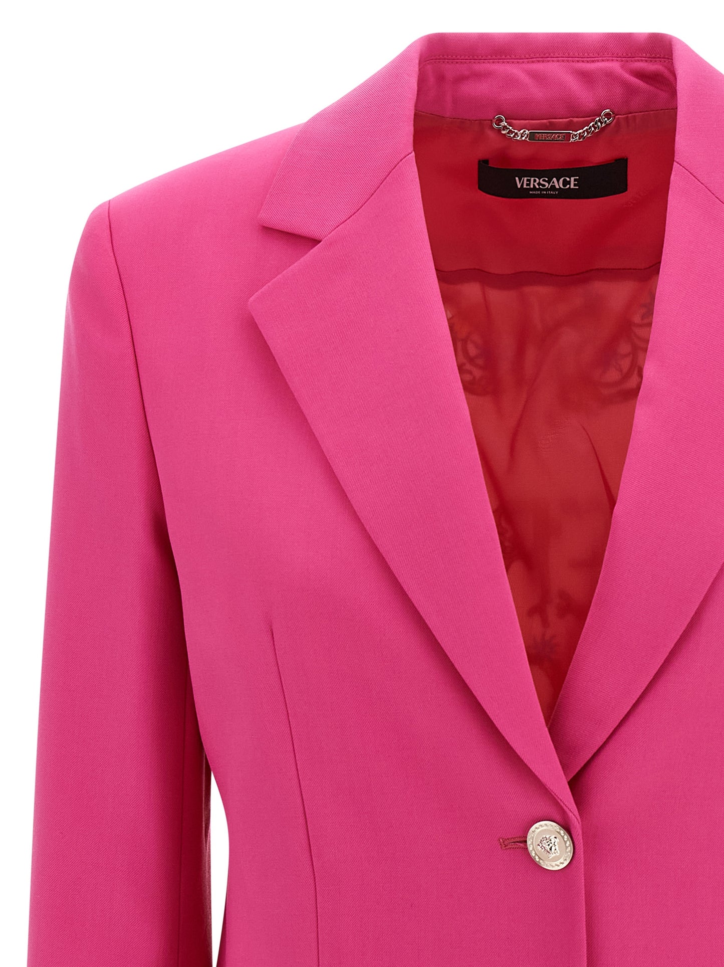 Blazer Versace de lana virgen fucsia
