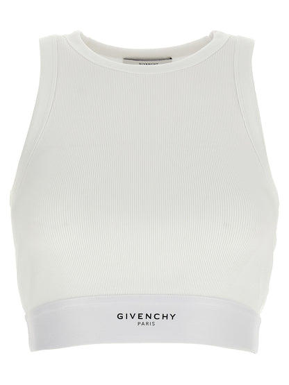 Camisetas sin mangas de algodón blancas de Givenchy