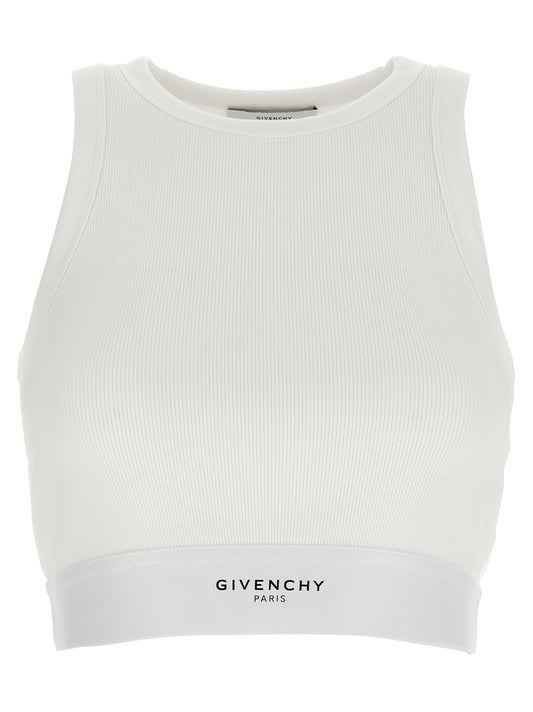 Camisetas sin mangas de algodón blancas de Givenchy