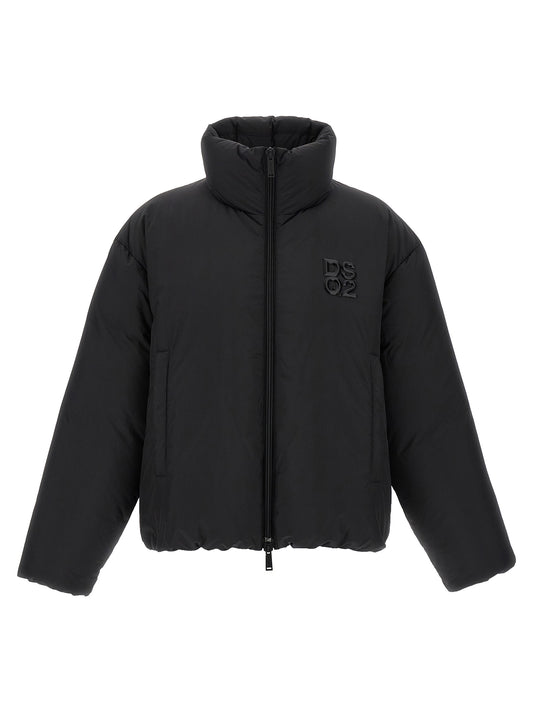 Chaqueta larga Dsquared² de poliéster negro