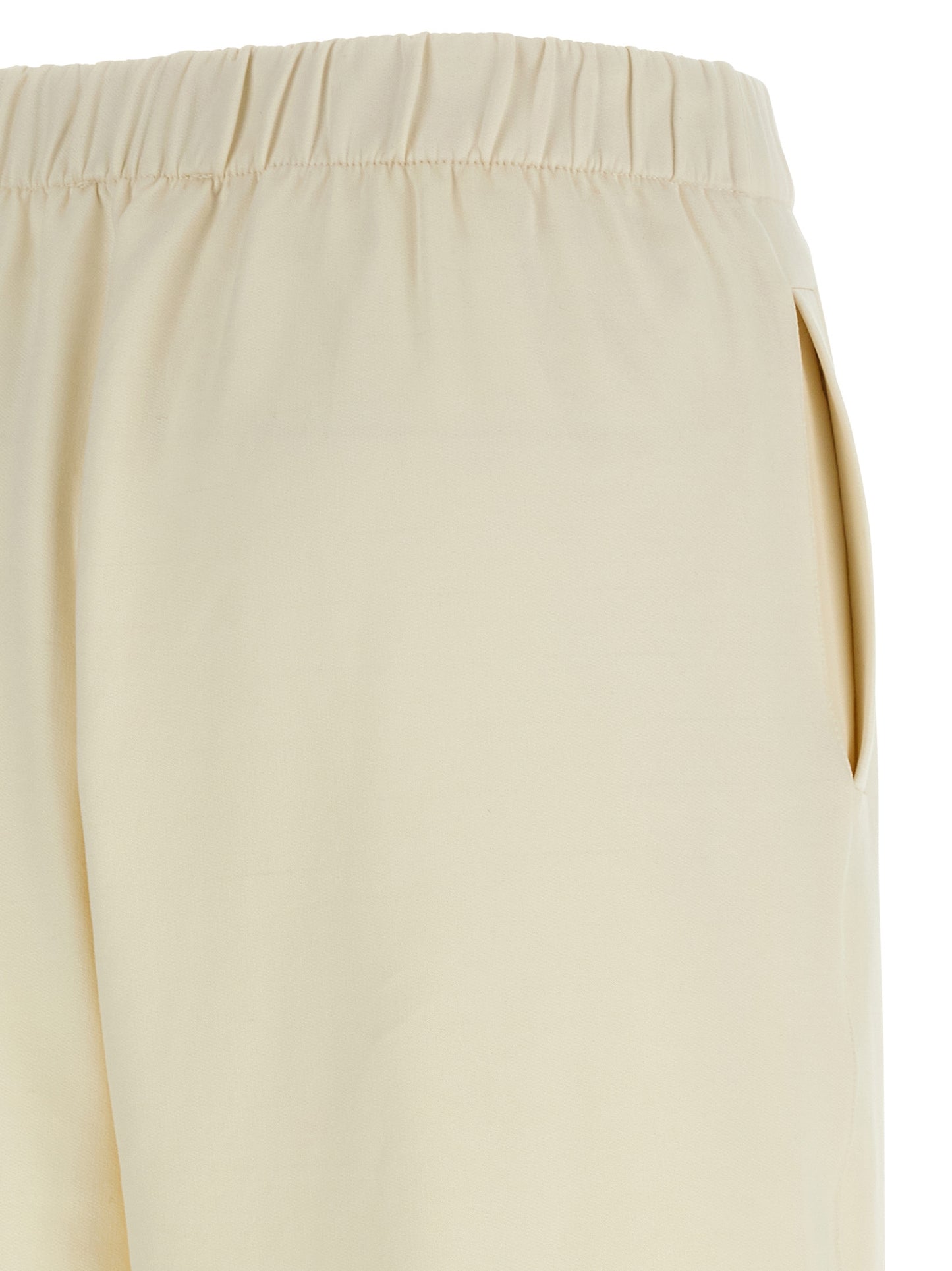 Pantalones casuales de seda blanca Max Mara