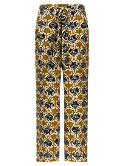 Pantalones casuales de seda bicolor Max Mara
