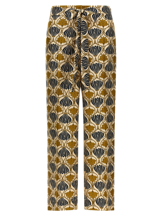 Pantalones casuales de seda bicolor Max Mara