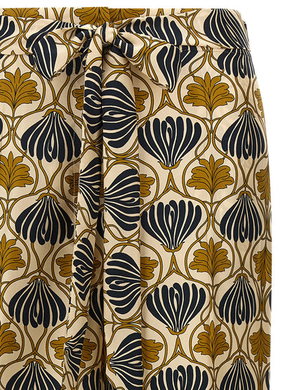 Pantalones casuales de seda bicolor Max Mara