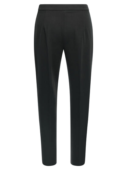 Pantalones casuales Max Mara de viscosa negra