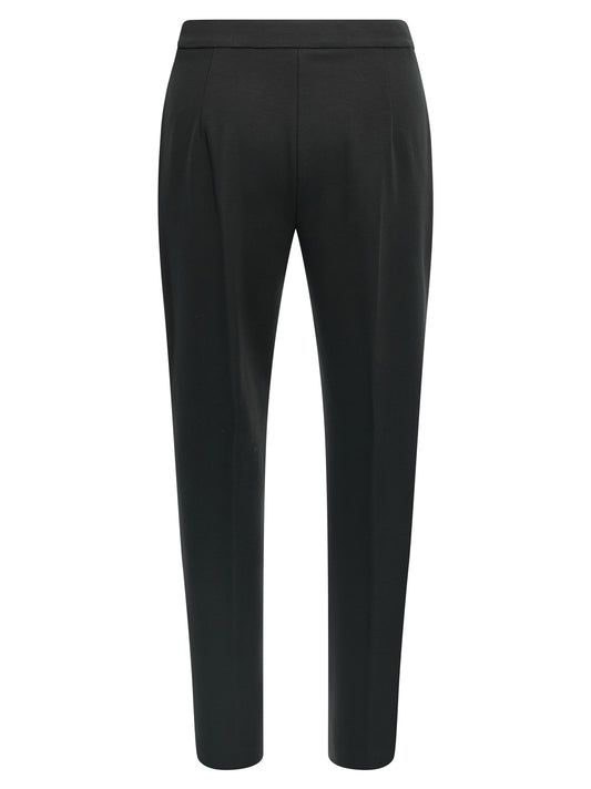 Pantalones casuales Max Mara de viscosa negra